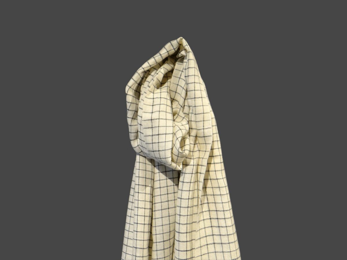 Pashmina Scarf in White Checks