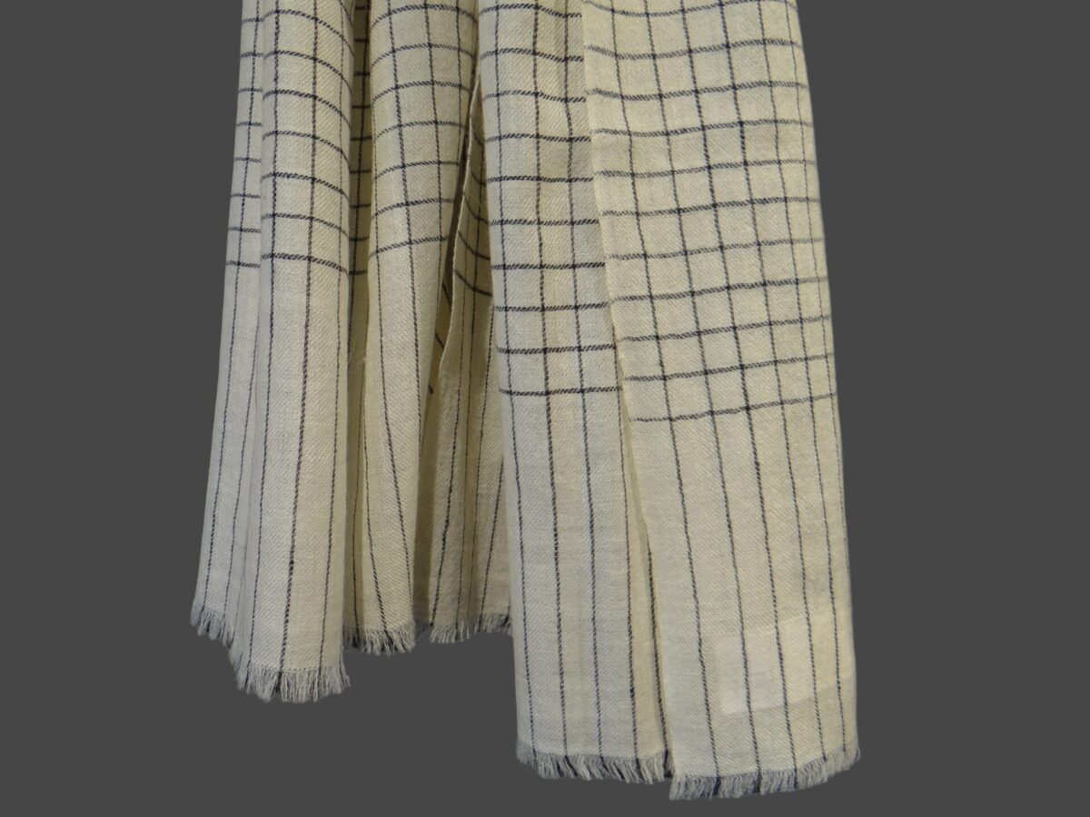 Pashmina Scarf in White Checks