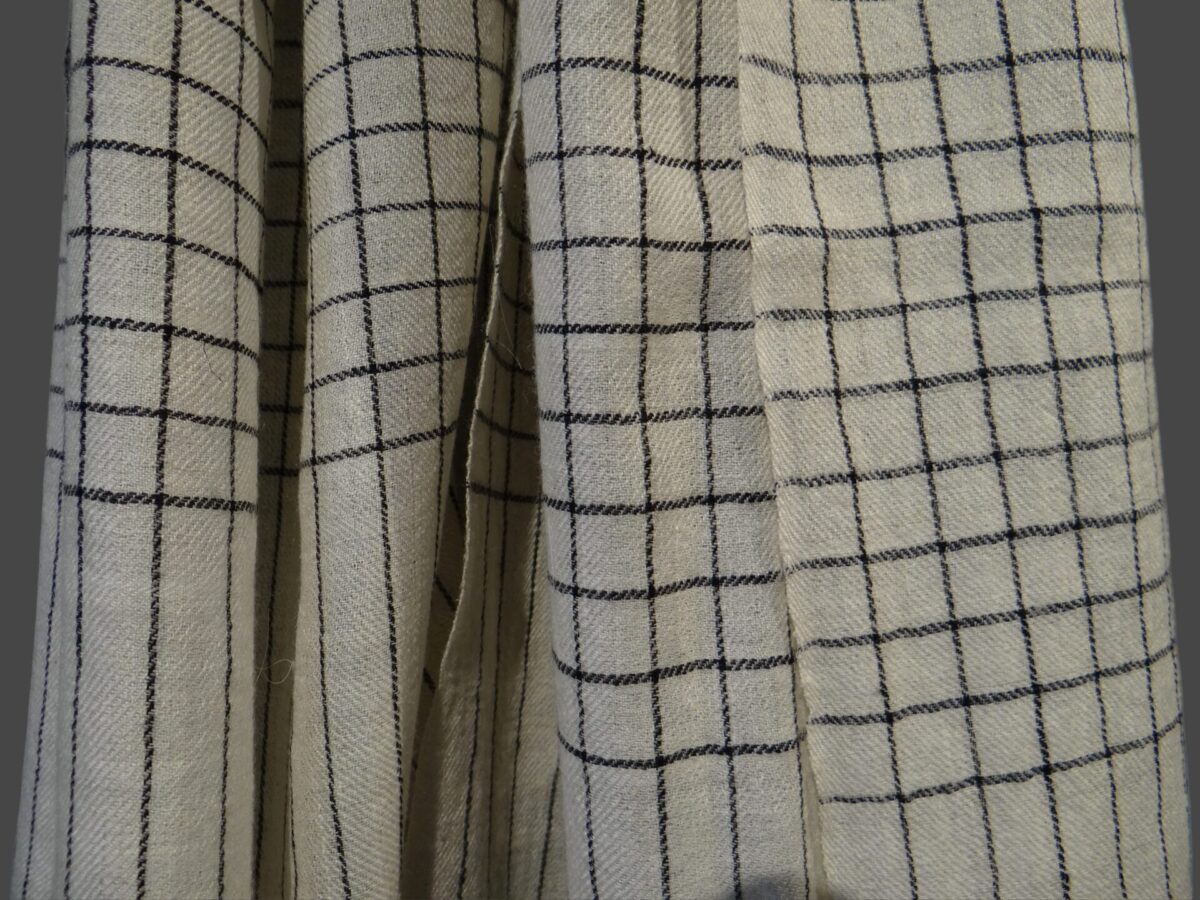 Pashmina Scarf in White Checks