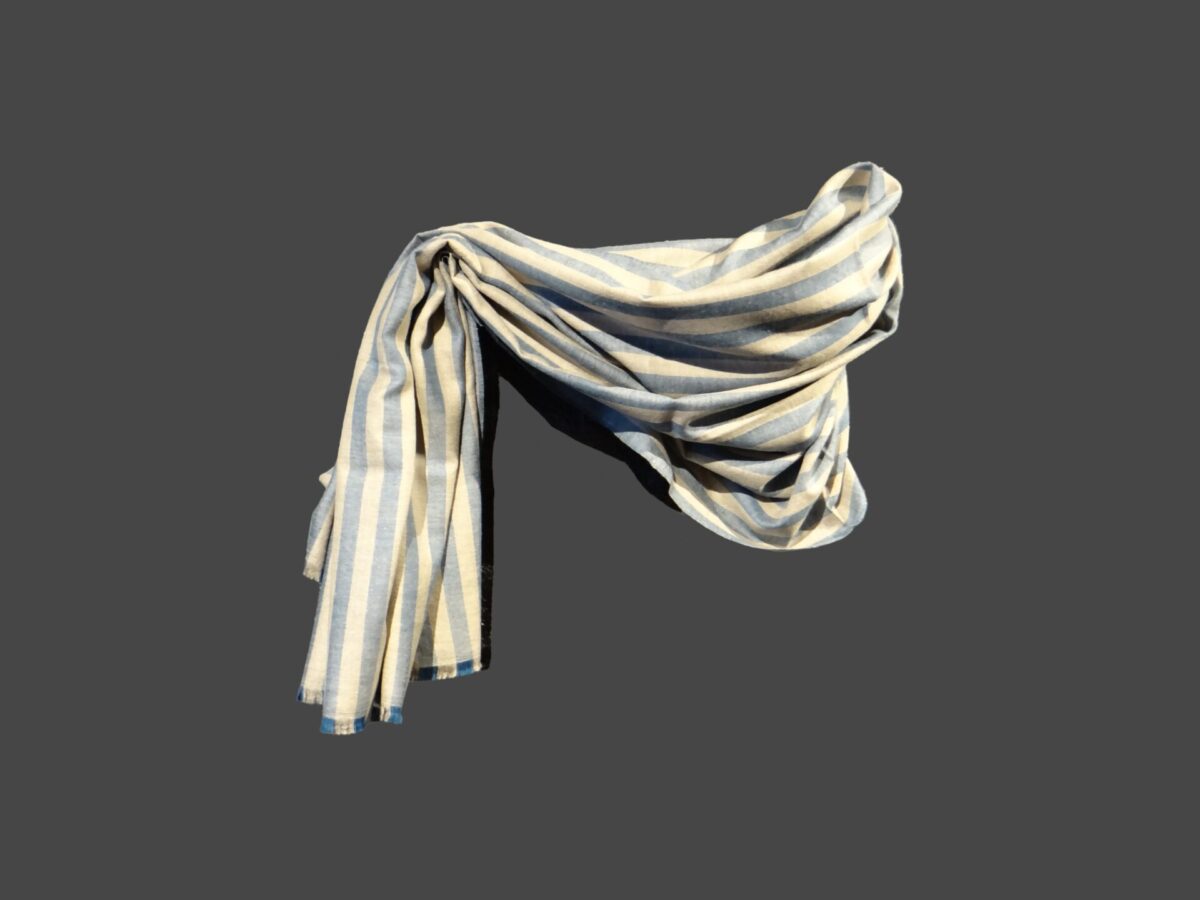 Pure Pashmina Shawl in muted Stripes by PashmCraft