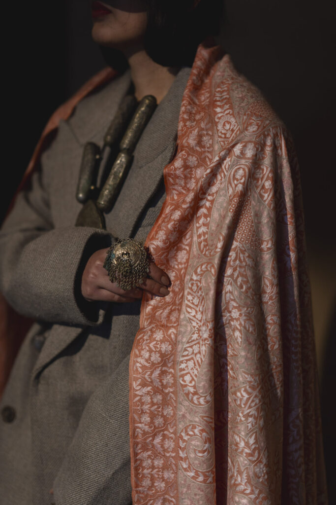 Kalamkari Pashmina Shawl Jamawar